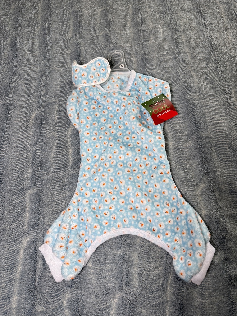NWT Five Below Snow Cool Dog Pajamas & Matching Sleep Mask Set XL